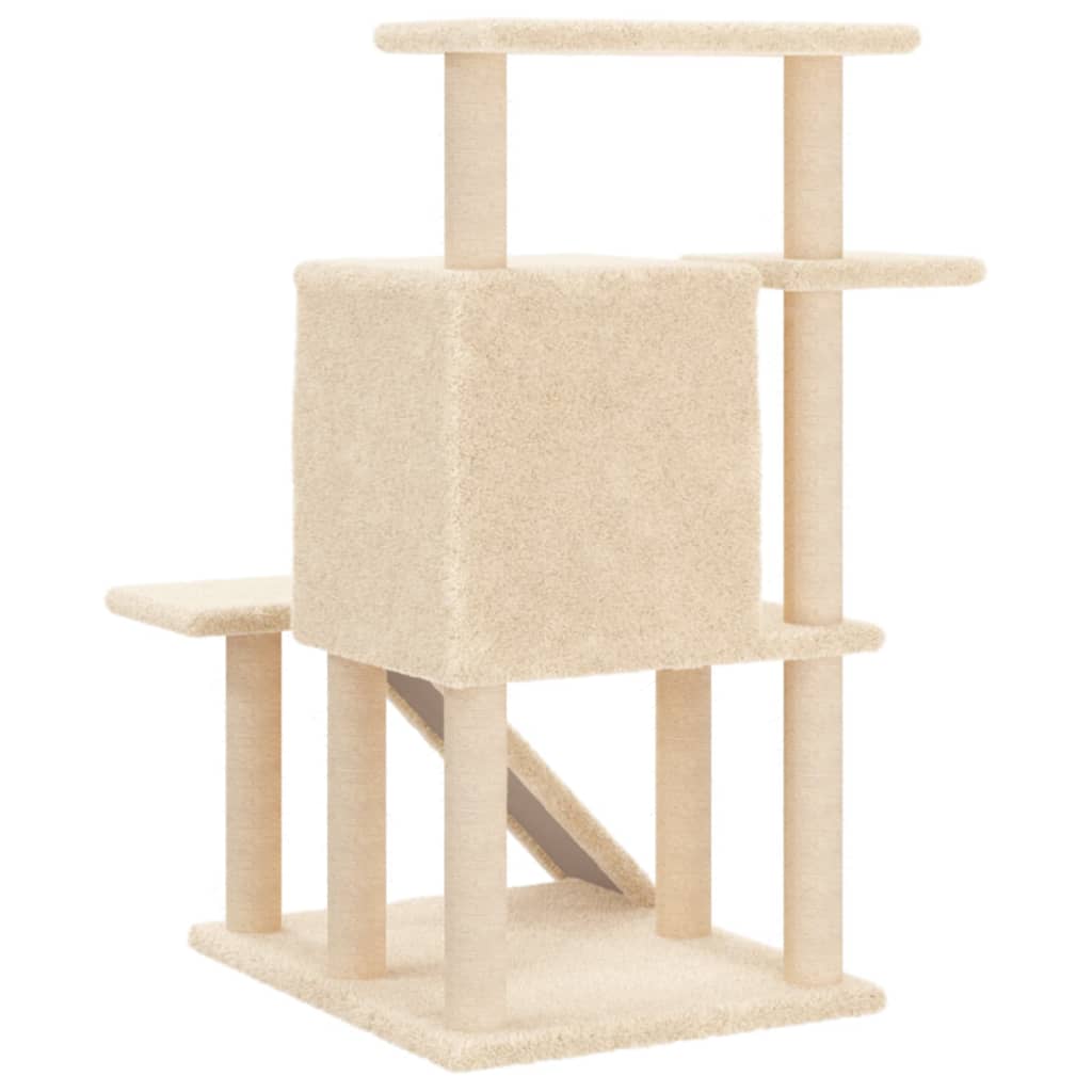 Scratching post with sisal scratching posts cream 97 cm