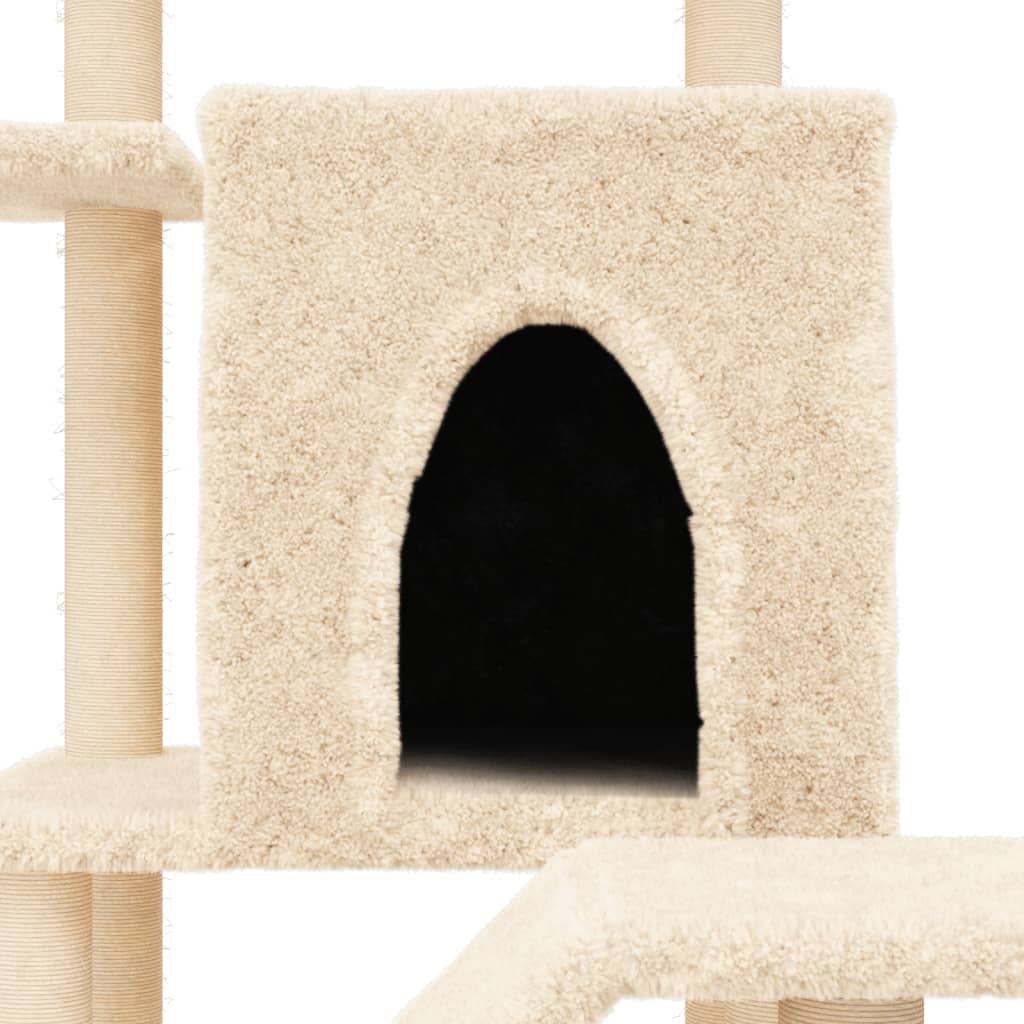 Scratching post with sisal scratching posts cream 97 cm