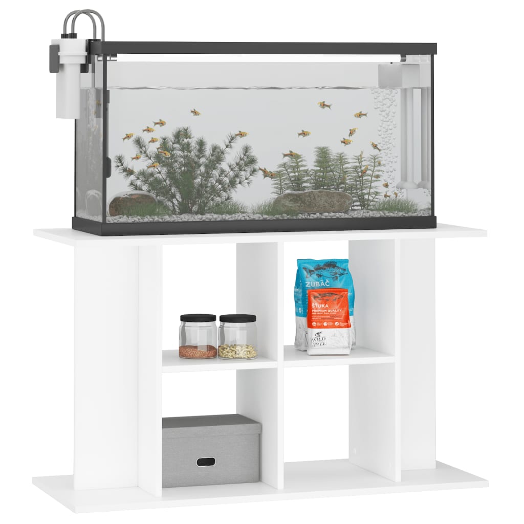 Aquarium Stand White 100x40x60 cm Wood Material