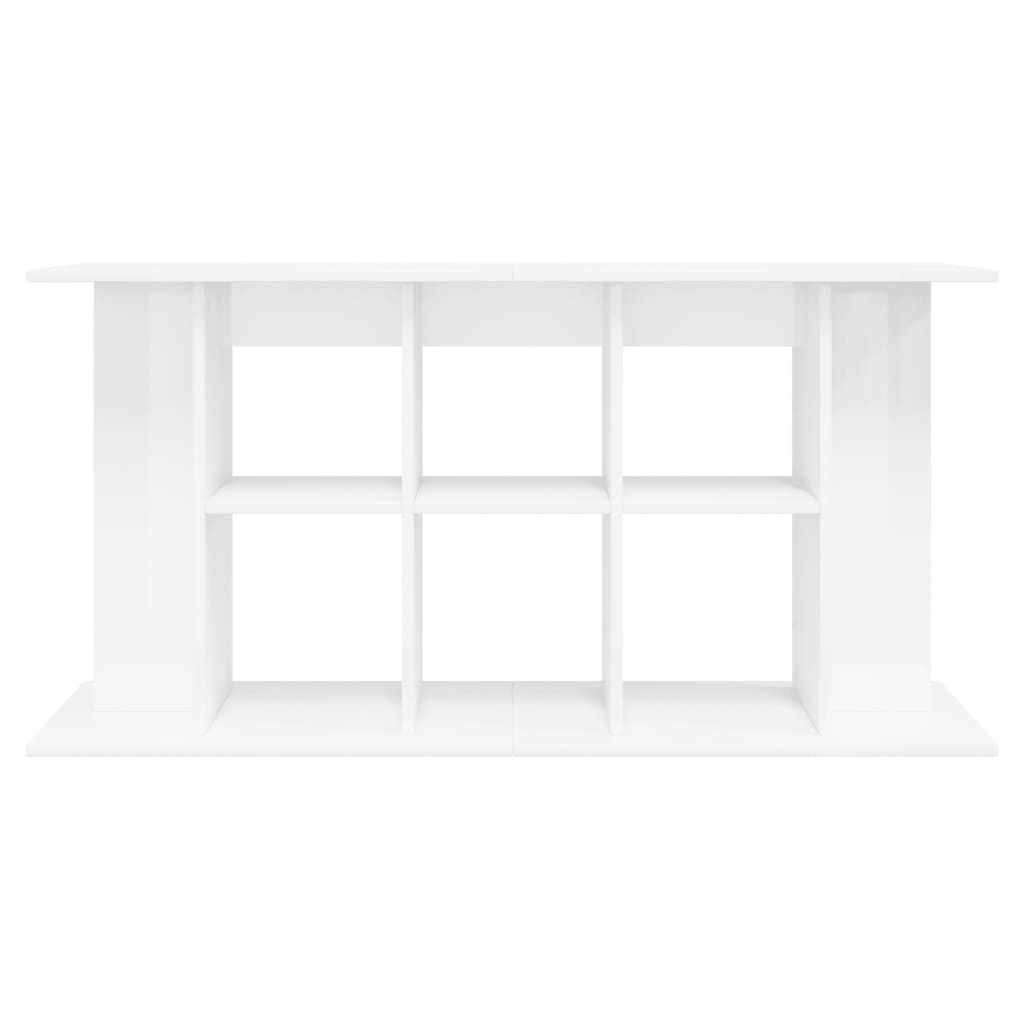 Aquarium stand high gloss white 120x40x60 cm wood material
