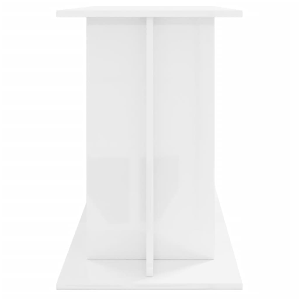 Aquarium stand high gloss white 120x40x60 cm wood material