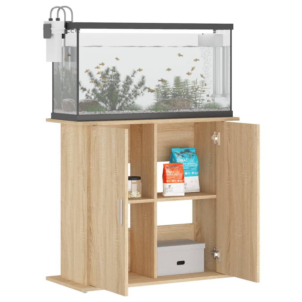 Aquarium stand Sonoma oak 81x36x73 cm wood material