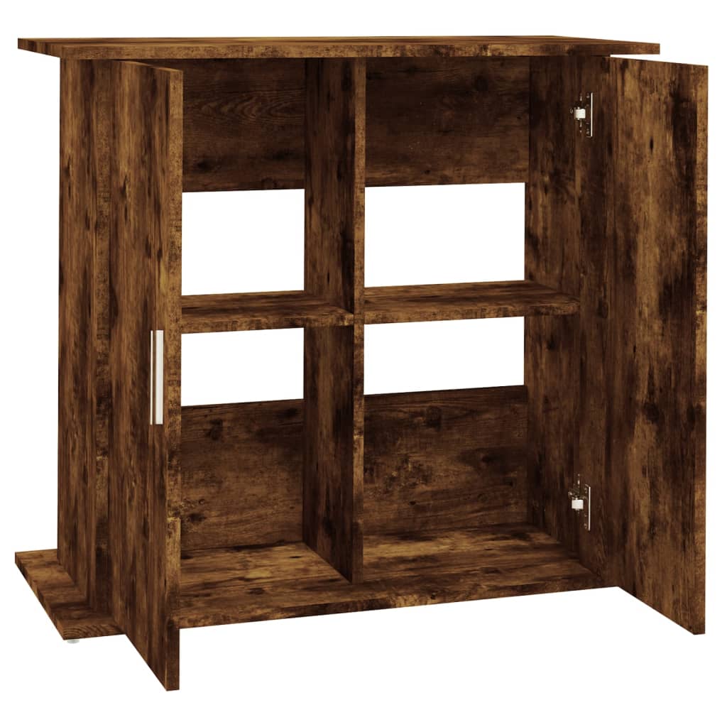 Aquarium stand smoked oak 81x36x73 cm wood material