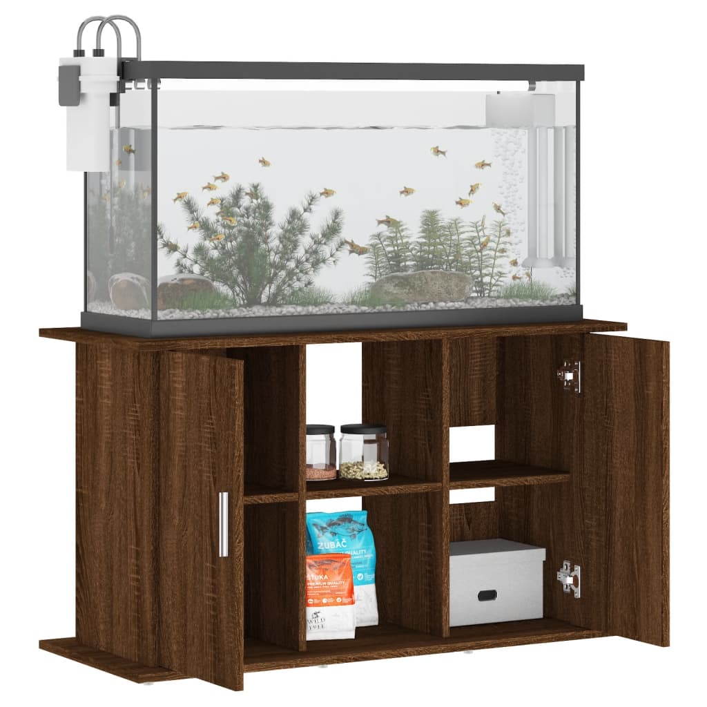 Aquarium Stand Brown Oak Look 101x41x58 cm Wood Material