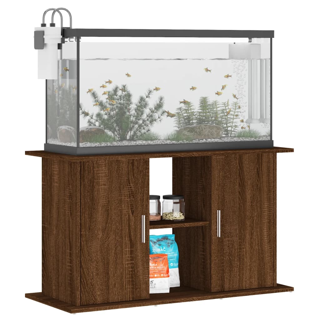 Aquarium Stand Brown Oak Look 101x41x58 cm Wood Material