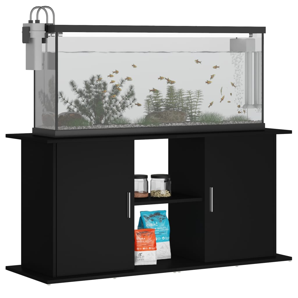 Aquarium Stand Black 121x41x58 cm Wood Material