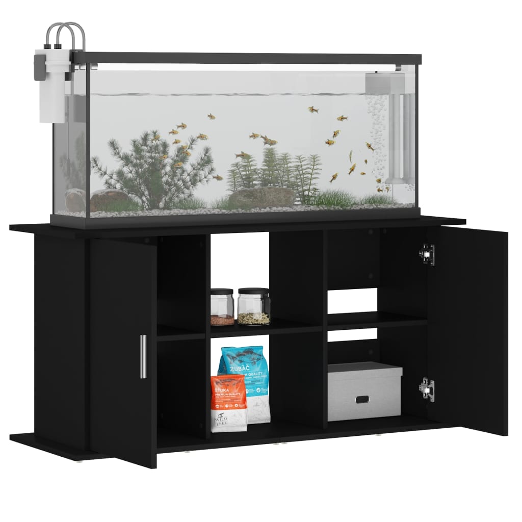 Aquarium Stand Black 121x41x58 cm Wood Material
