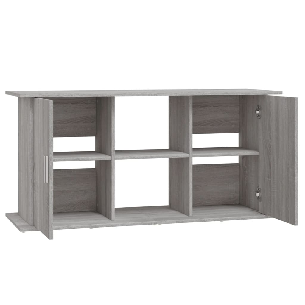 Aquarium Stand Grey Sonoma 121x41x58 cm Wood Material