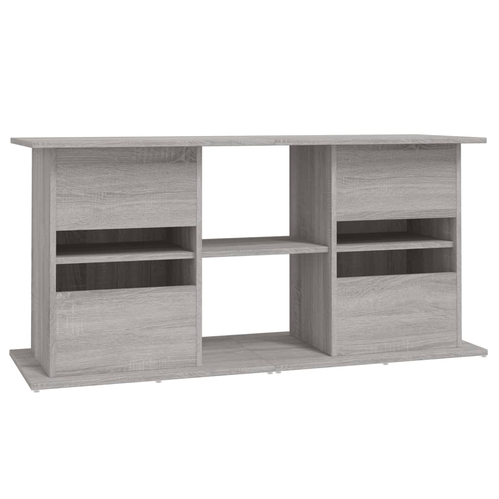 Aquarium Stand Grey Sonoma 121x41x58 cm Wood Material