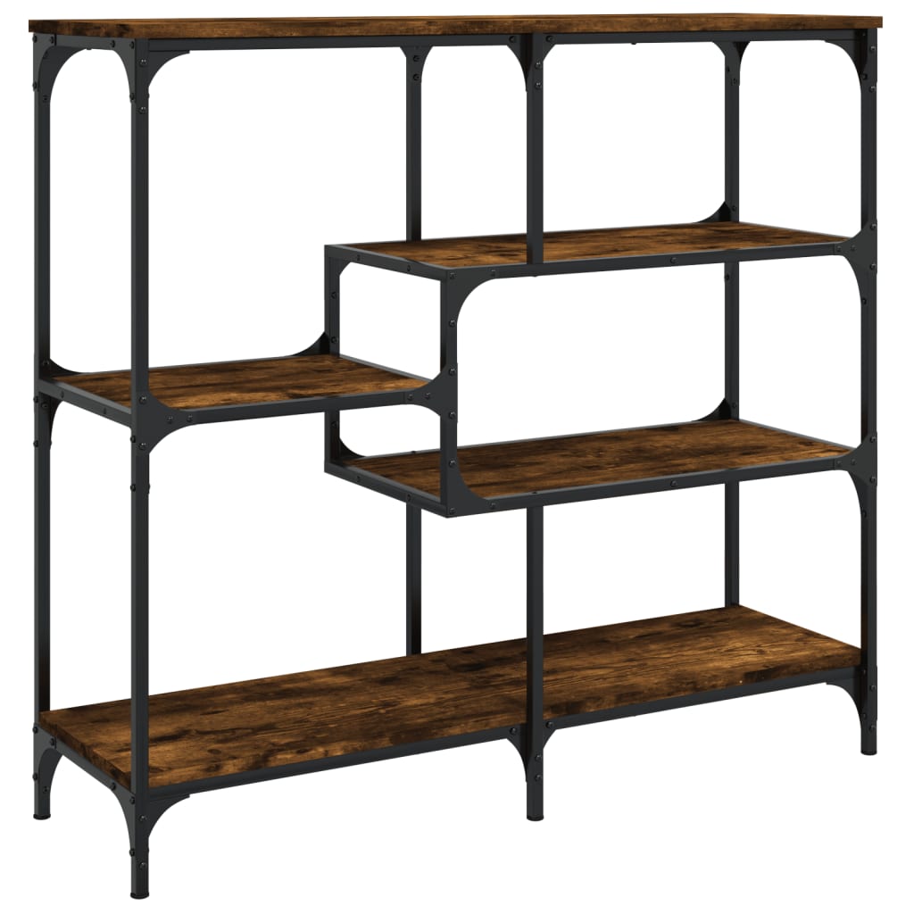 Console table smoked oak 103x32x95 cm wood material
