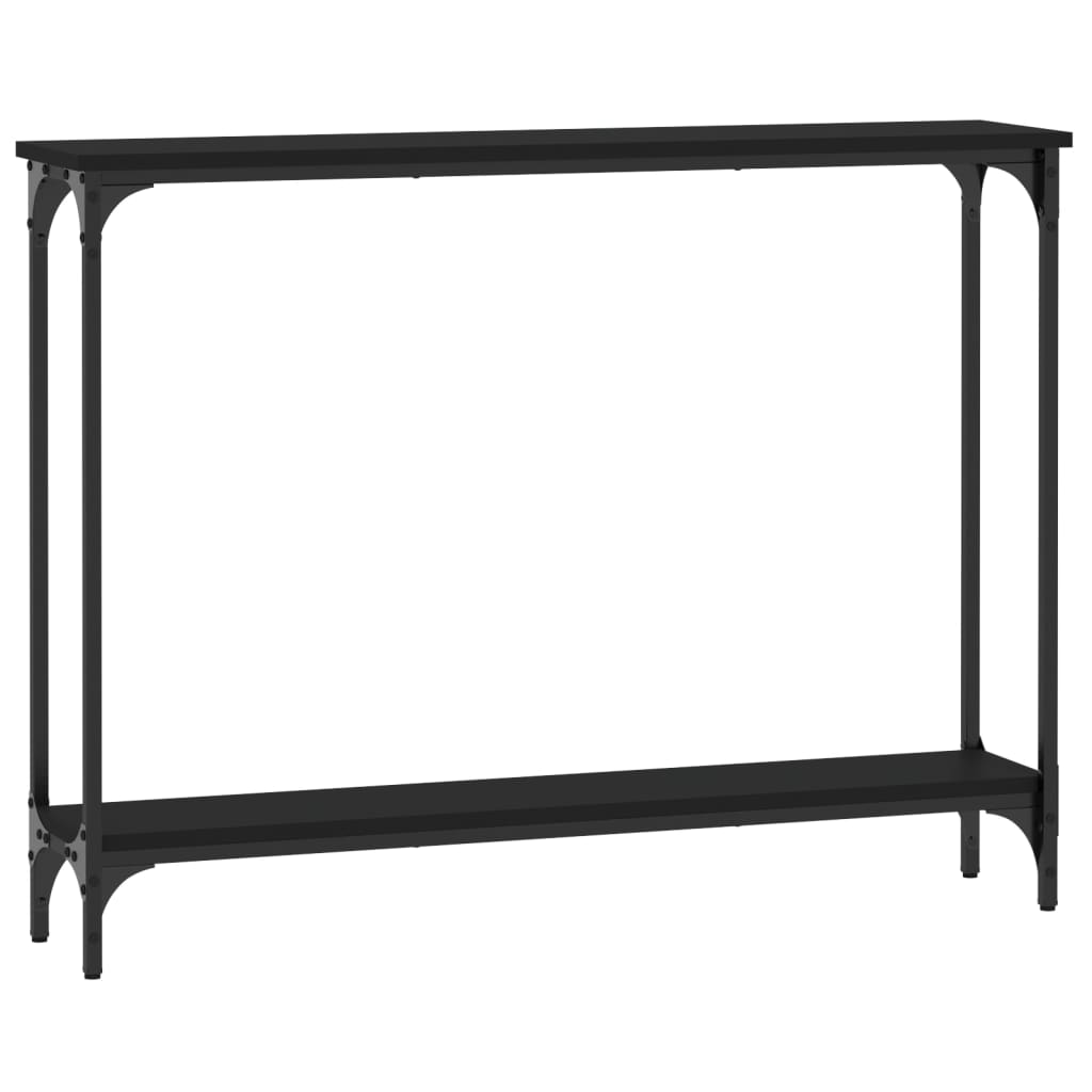 Console Table Black 100x22.5x75 cm Wood Material