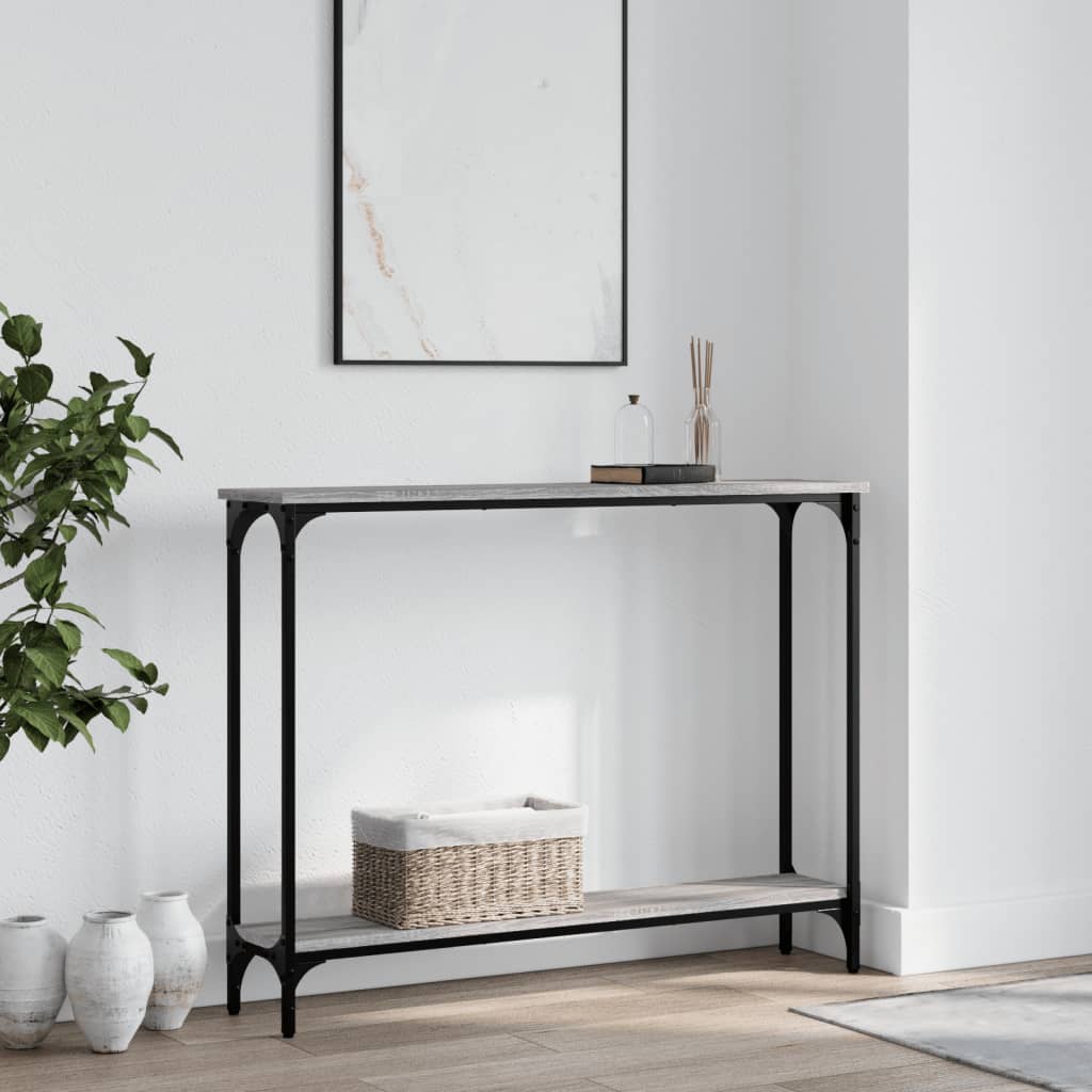 Console Table Grey Sonoma 100x22.5x75 cm Wood Material