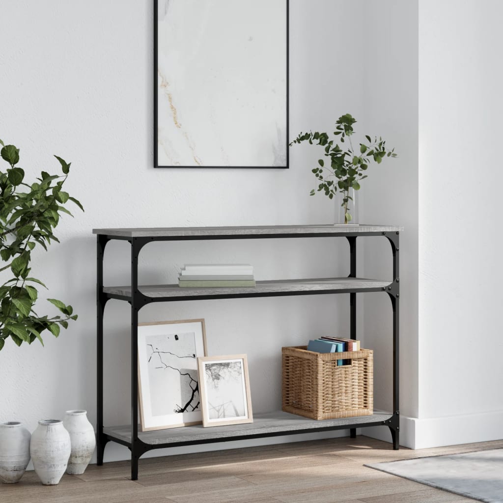 Console Table Grey Sonoma 100x29x75 cm Wood Material