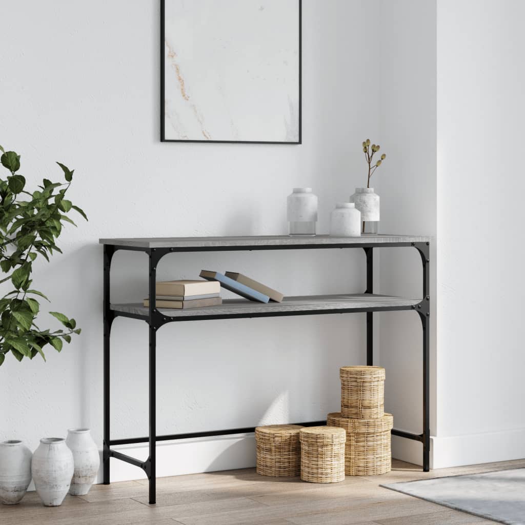 Console Table Grey Sonoma 100x35.5x75 cm Wood Material