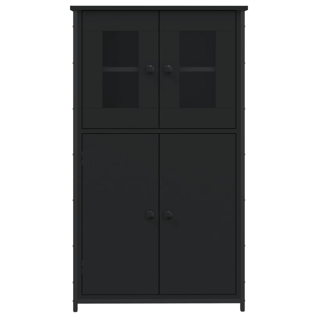 Highboard Schwarz 62x32x106,5 cm Holzwerkstoff
