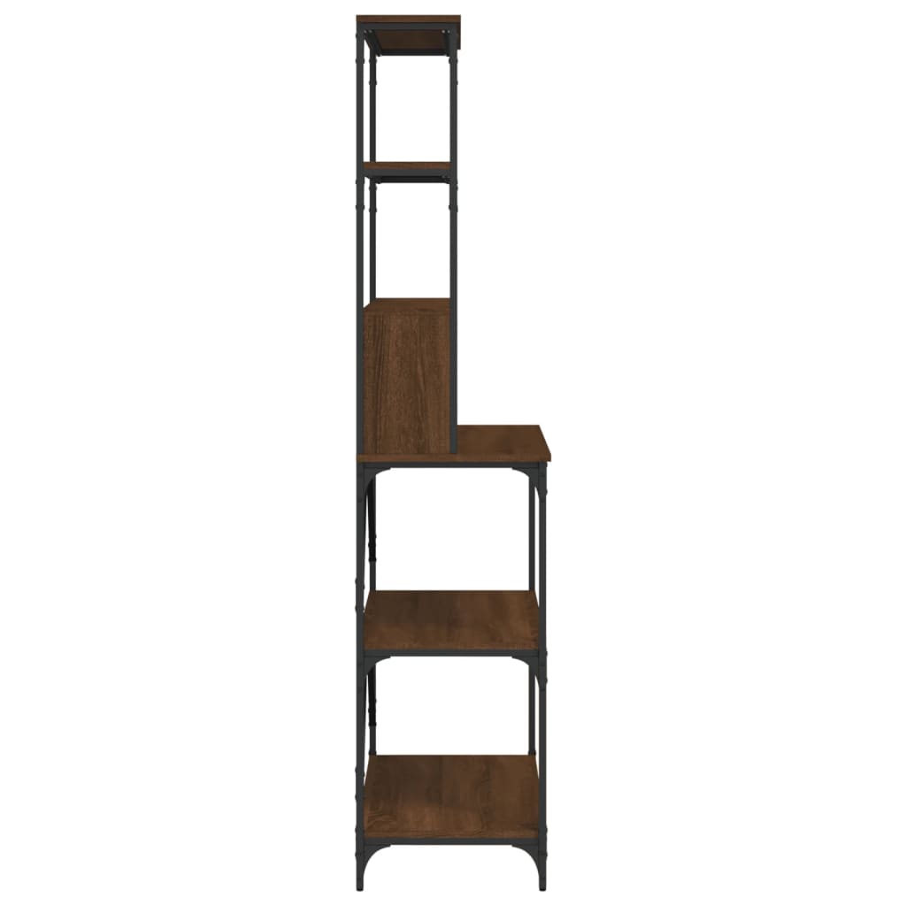 Baker's shelf 6 compartments brown oak look 90x40x180 cm