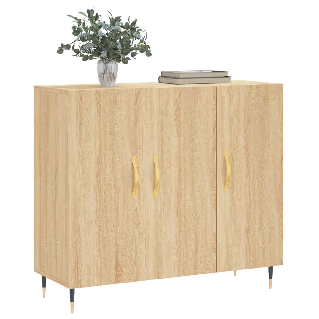Sideboard Sonoma-Eiche 90x34x80 cm Holzwerkstoff