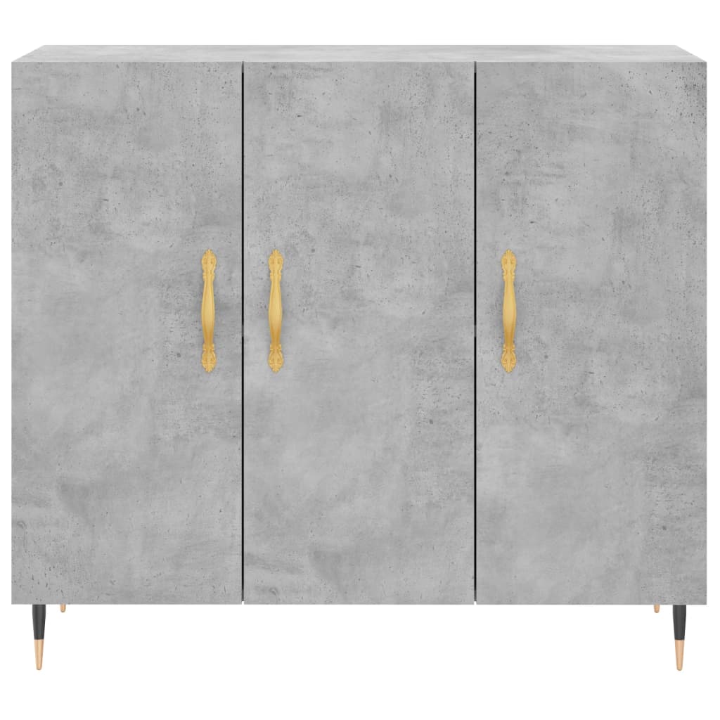 Sideboard Betongrau 90x34x80 cm Holzwerkstoff