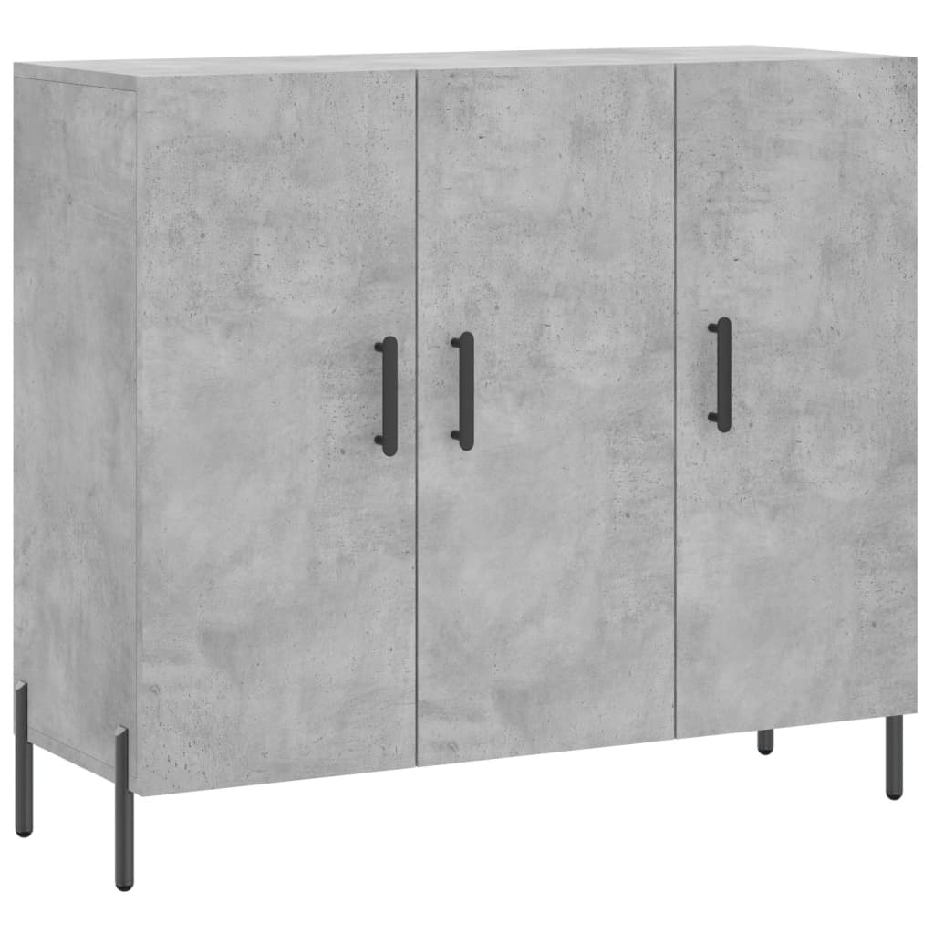 Sideboard Betongrau 90x34x80 cm Holzwerkstoff