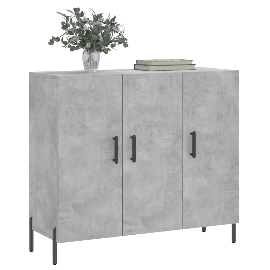 Sideboard Betongrau 90x34x80 cm Holzwerkstoff