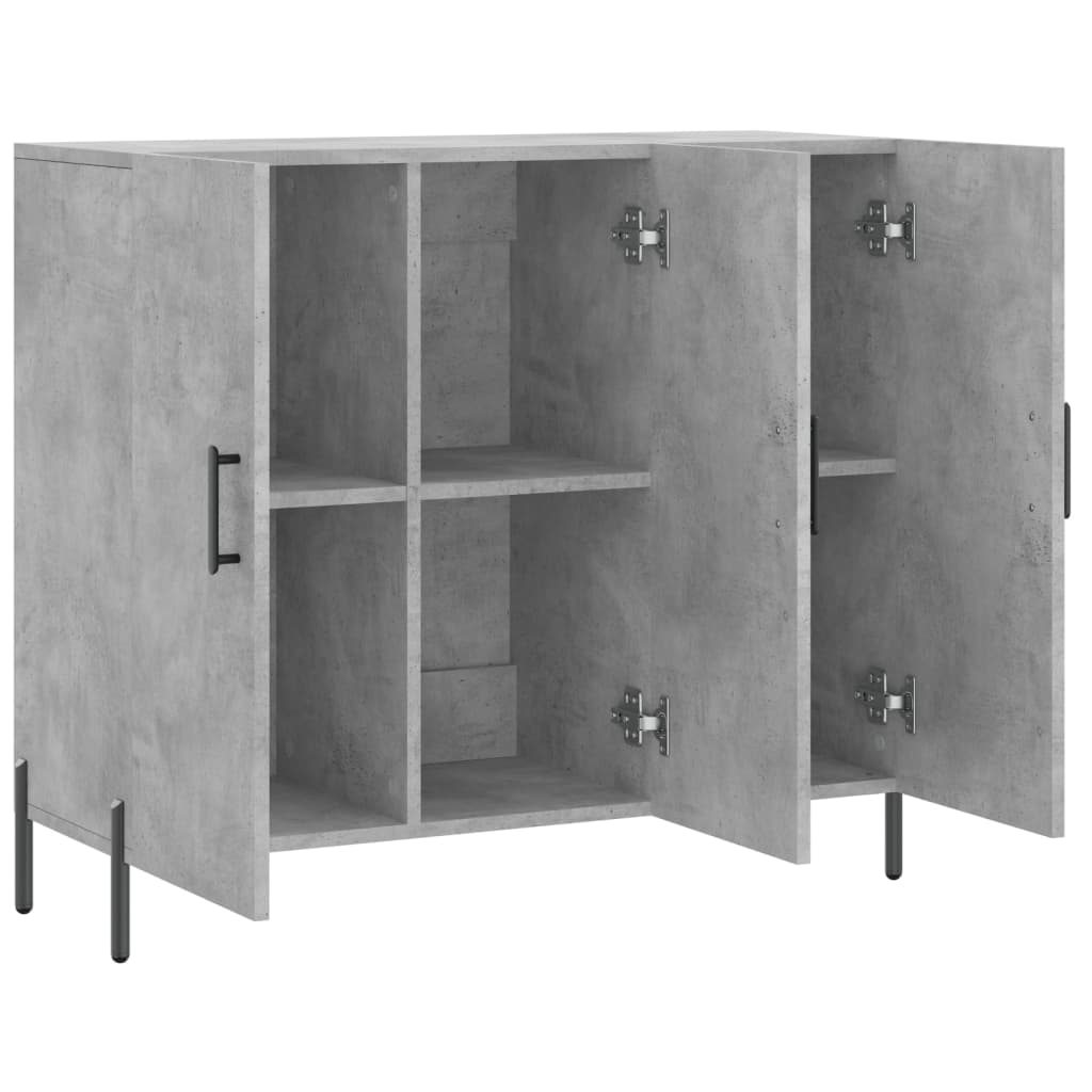 Sideboard Betongrau 90x34x80 cm Holzwerkstoff