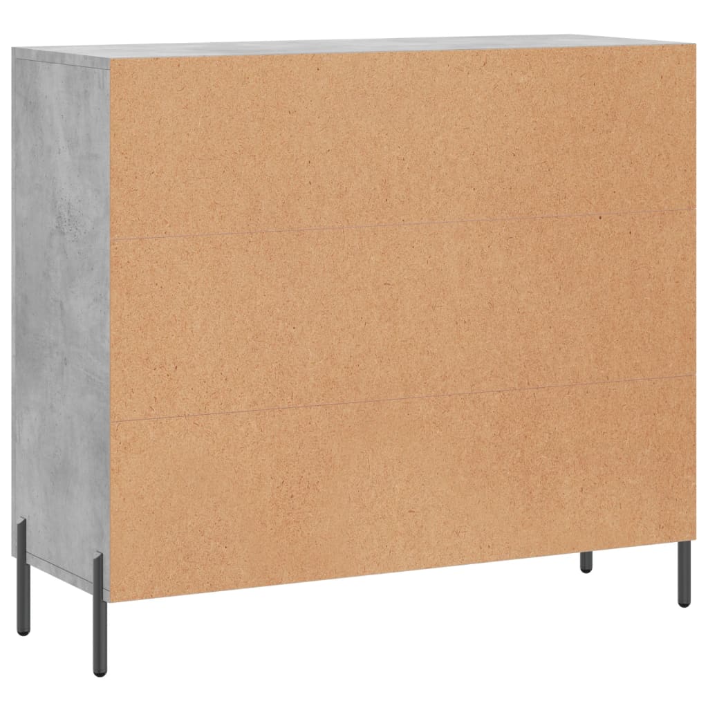 Sideboard Betongrau 90x34x80 cm Holzwerkstoff