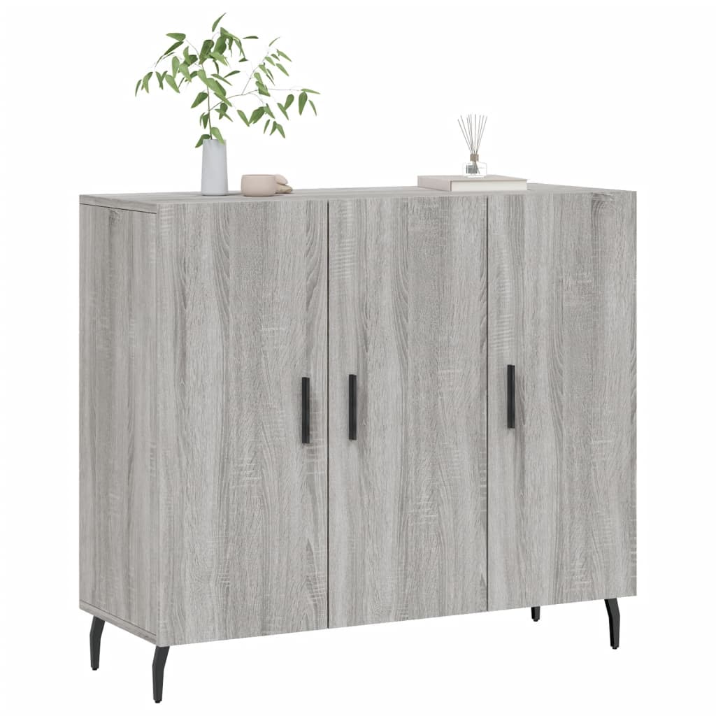 Sideboard Grau Sonoma 90x34x80 cm Holzwerkstoff