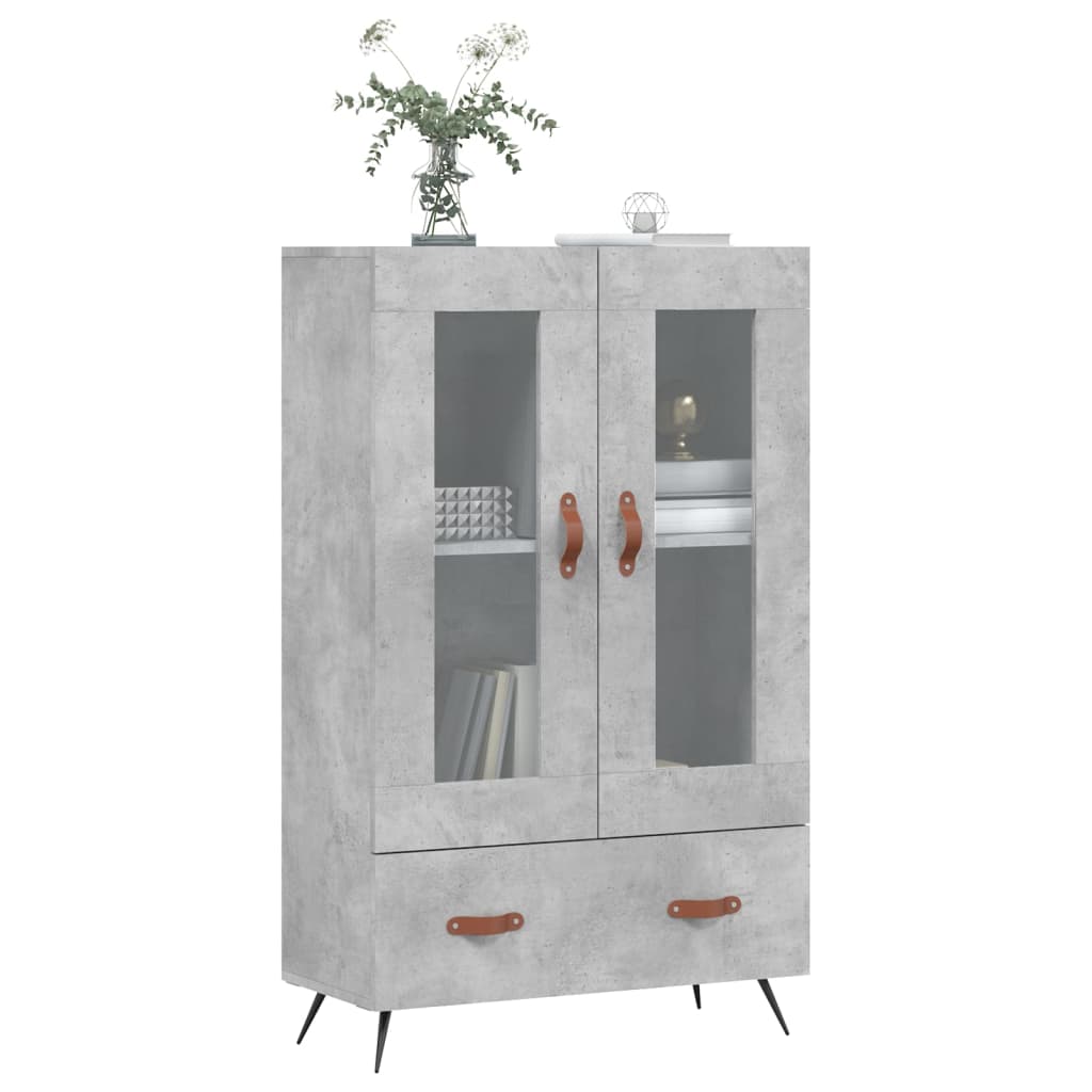 Highboard Betongrau 69,5x31x115 cm Holzwerkstoff