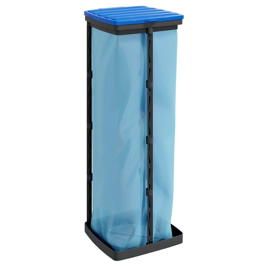 Müllsackständer 2 Stk. Schwarz und Blau 120 L PP