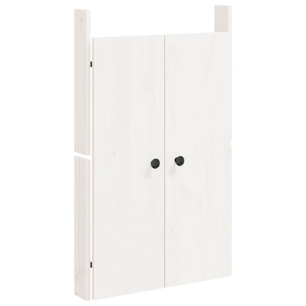 Türen für Outdoor-Küche Weiß 50x9x82 cm Massivholz Kiefer