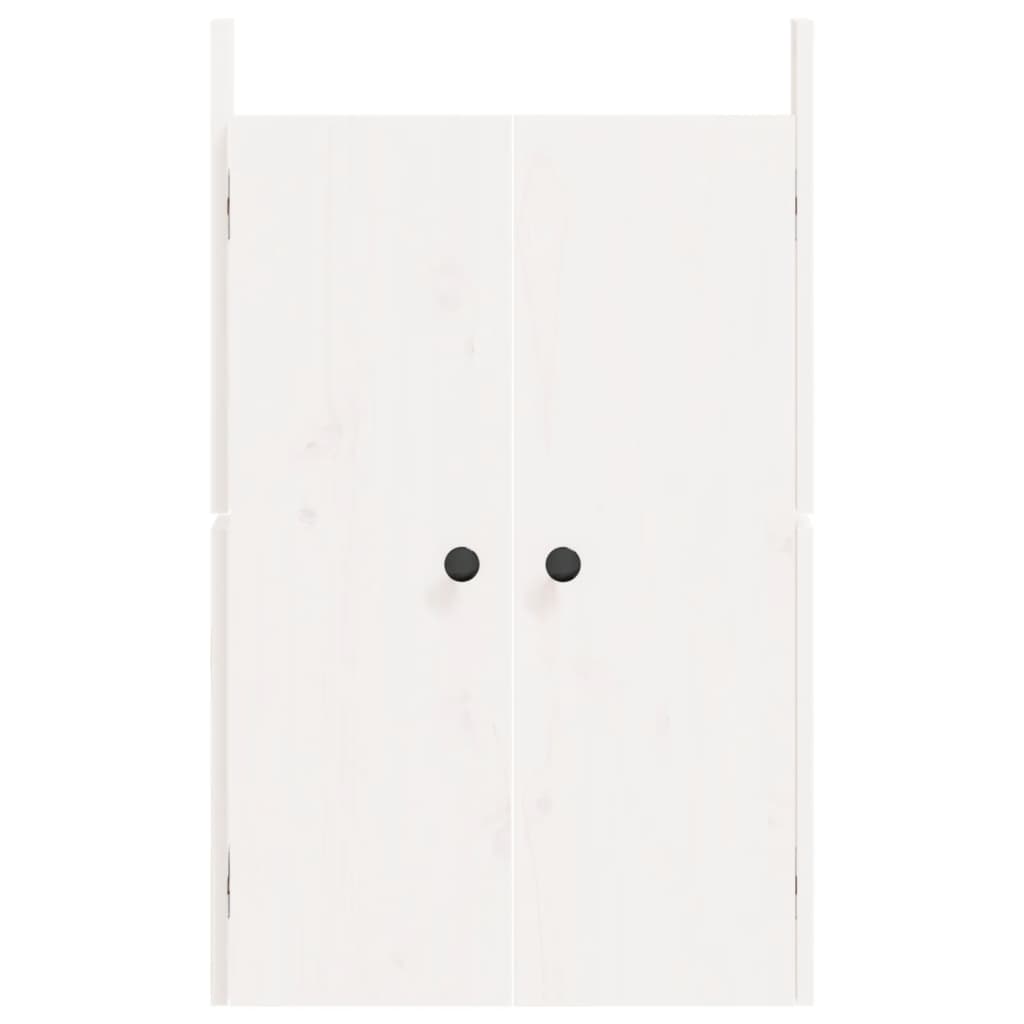 Türen für Outdoor-Küche Weiß 50x9x82 cm Massivholz Kiefer