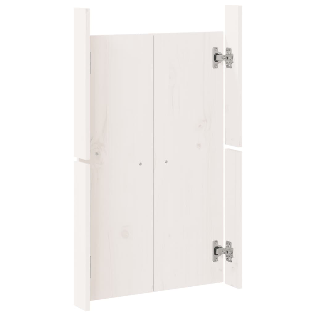 Türen für Outdoor-Küche Weiß 50x9x82 cm Massivholz Kiefer