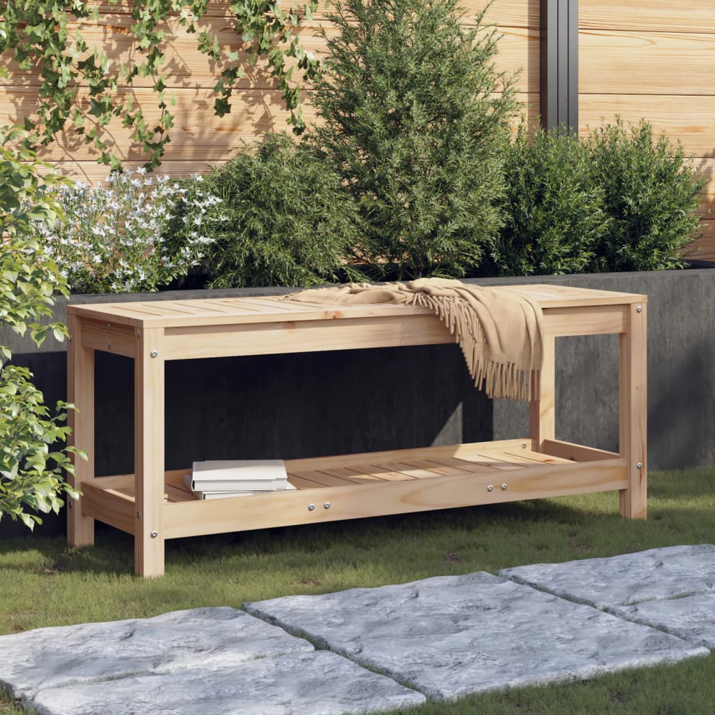Garden bench 108x35x45 cm solid pine wood