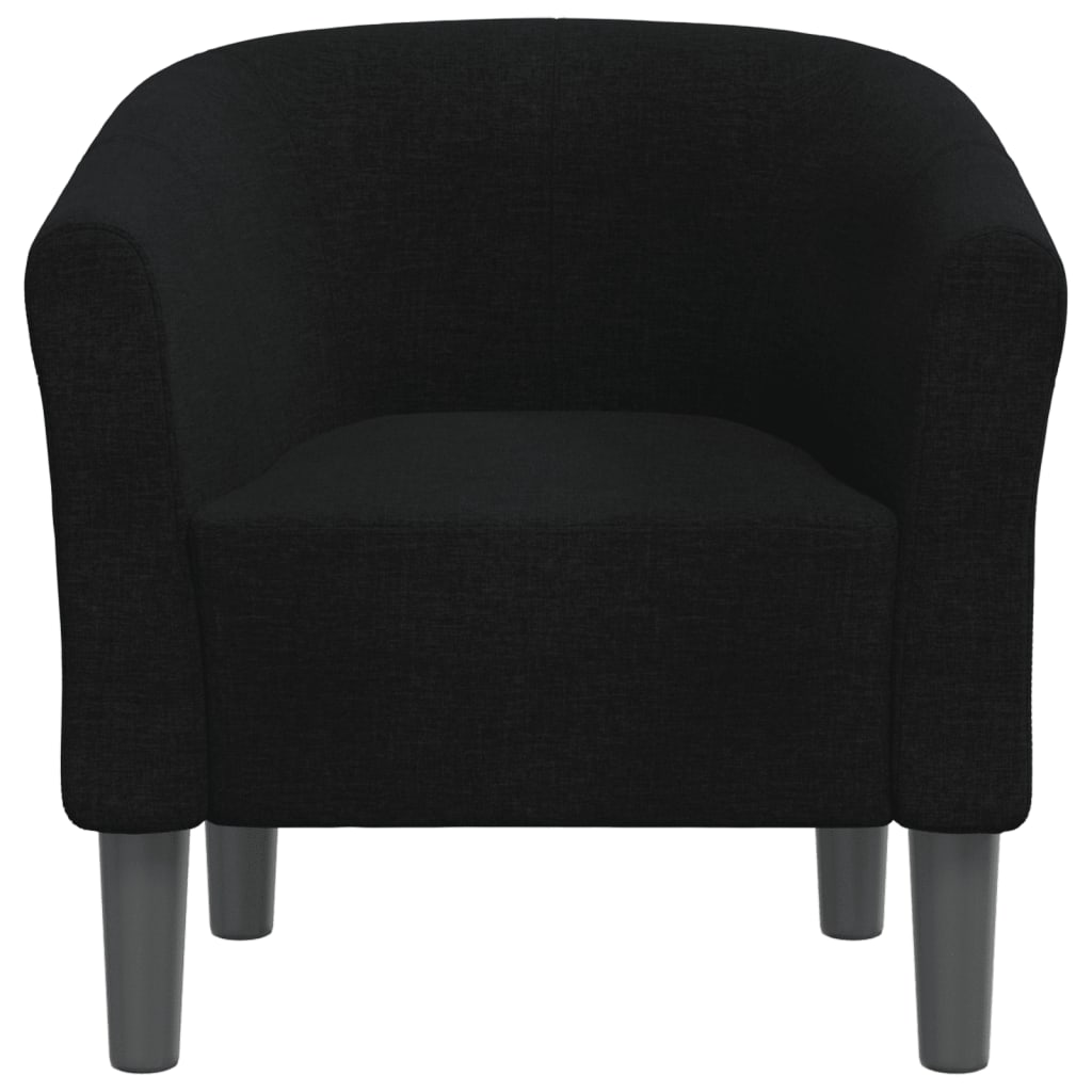 Clubsessel Schwarz Stoff