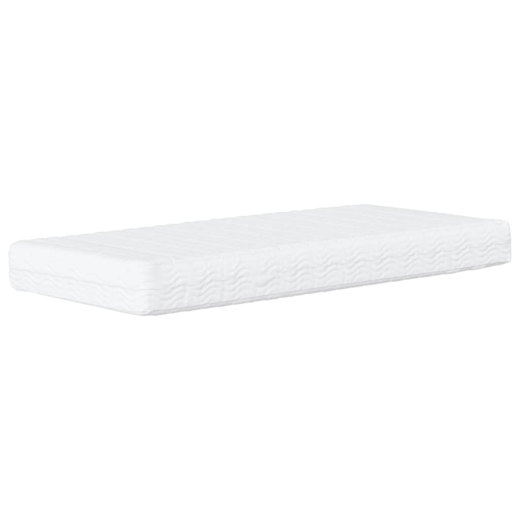 Foam mattress white 90x200 cm hardness H2 H3