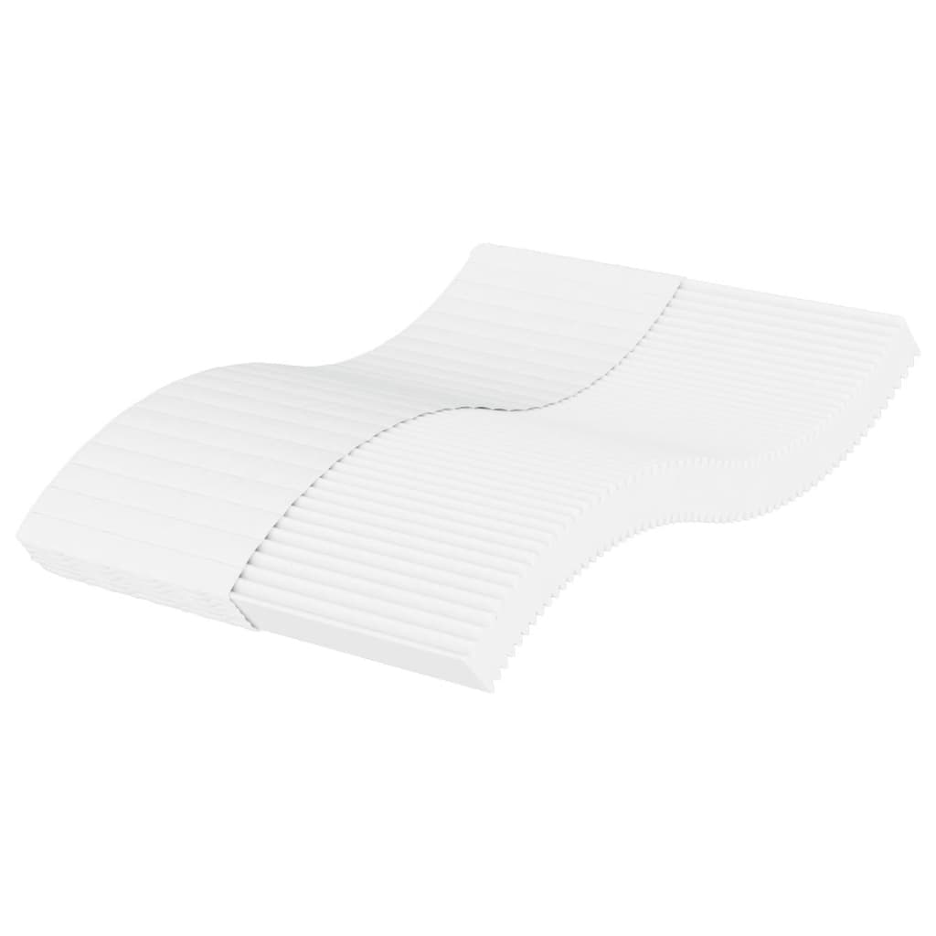 Foam mattress white 120x200 cm hardness H2 H3
