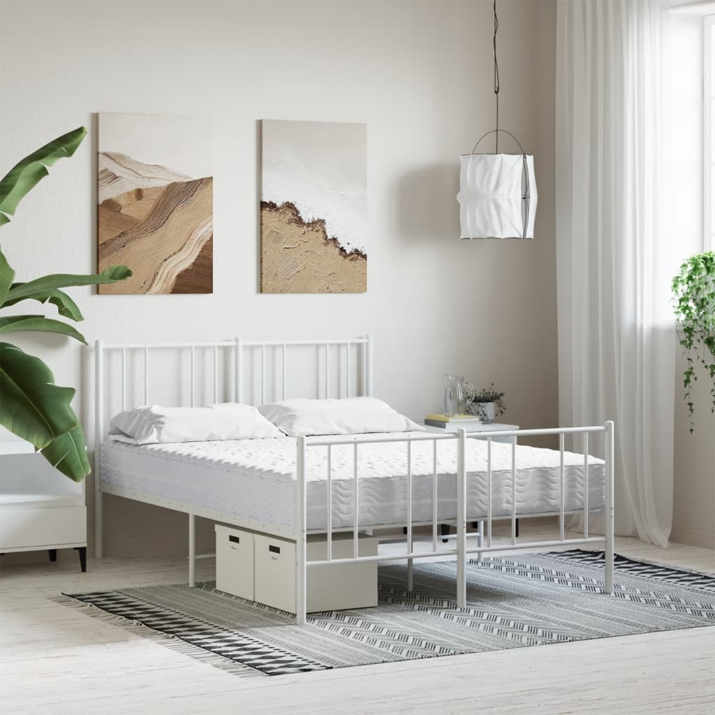 Foam mattress white 120x200 cm hardness H2 H3