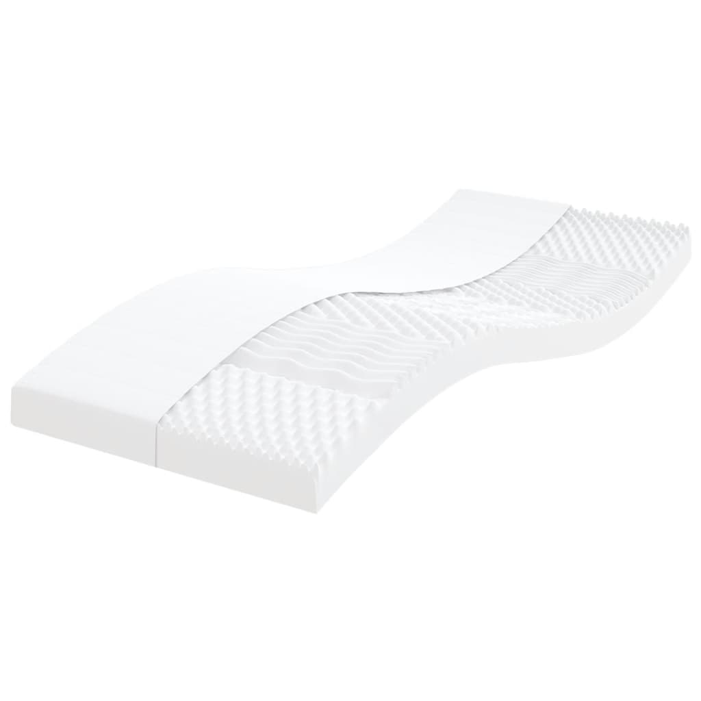 Foam mattress white 100x200 cm 7-zone hardness level 20 ILD
