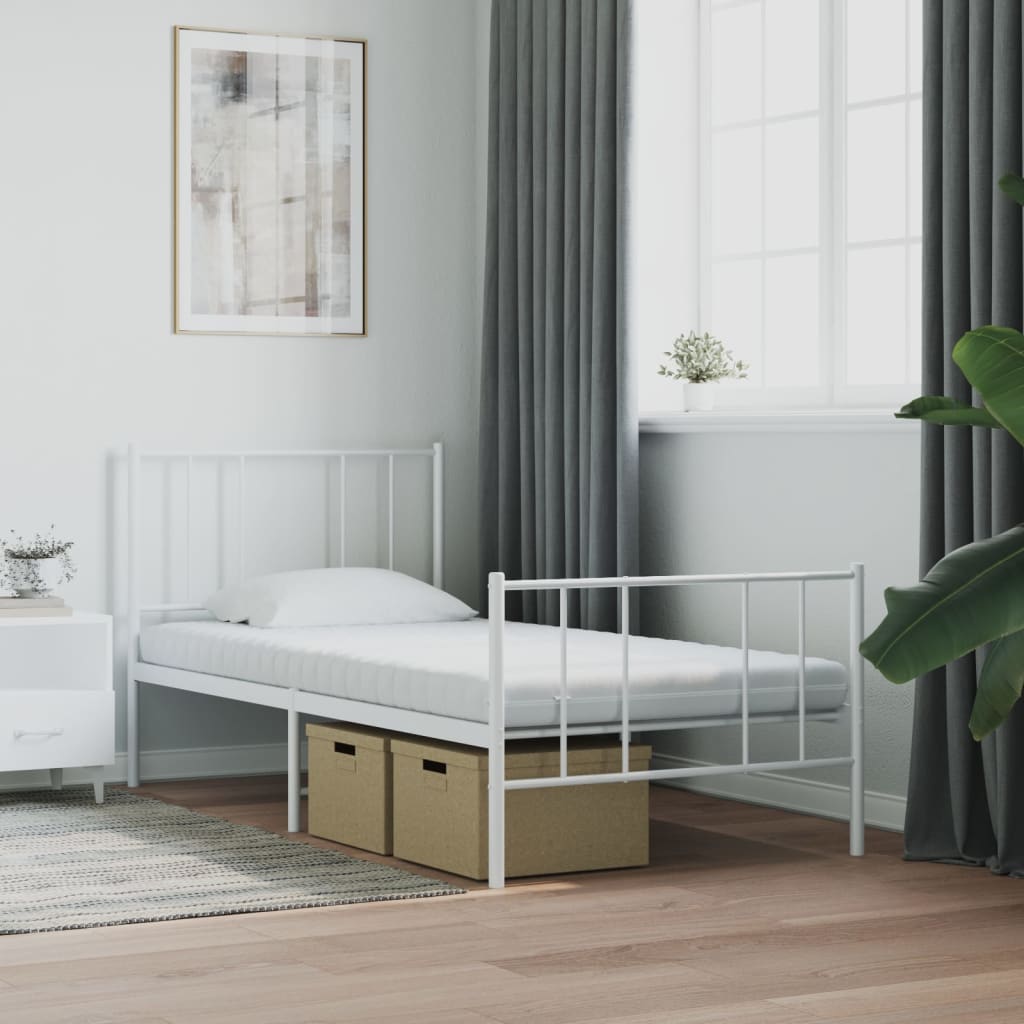 Foam mattress white 100x200 cm 7-zone hardness level 20 ILD