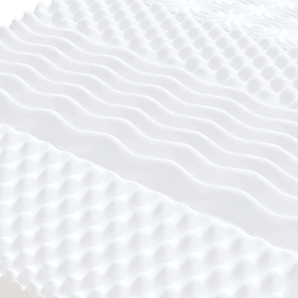 Foam mattress white 100x200 cm 7-zone hardness level 20 ILD