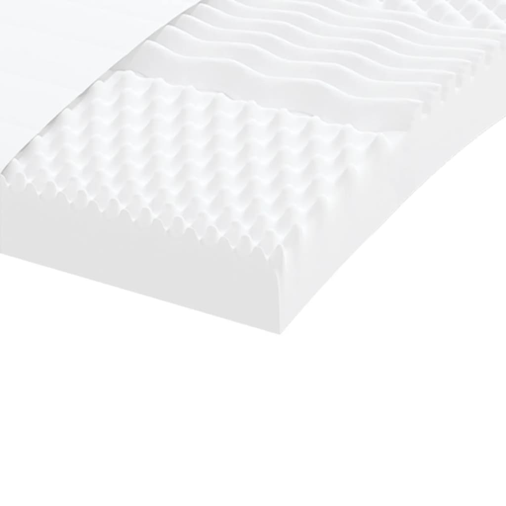 Foam mattress white 100x200 cm 7-zone hardness level 20 ILD