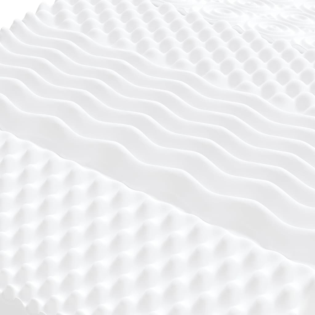 Foam mattress white 120x200 cm 7-zone hardness level 20 ILD