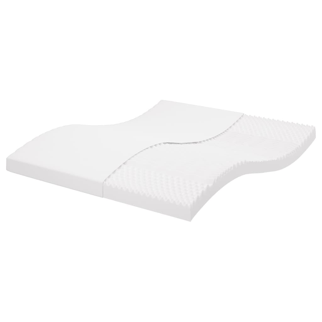 Foam mattress white 180x200 cm 7-zone hardness level 20 ILD