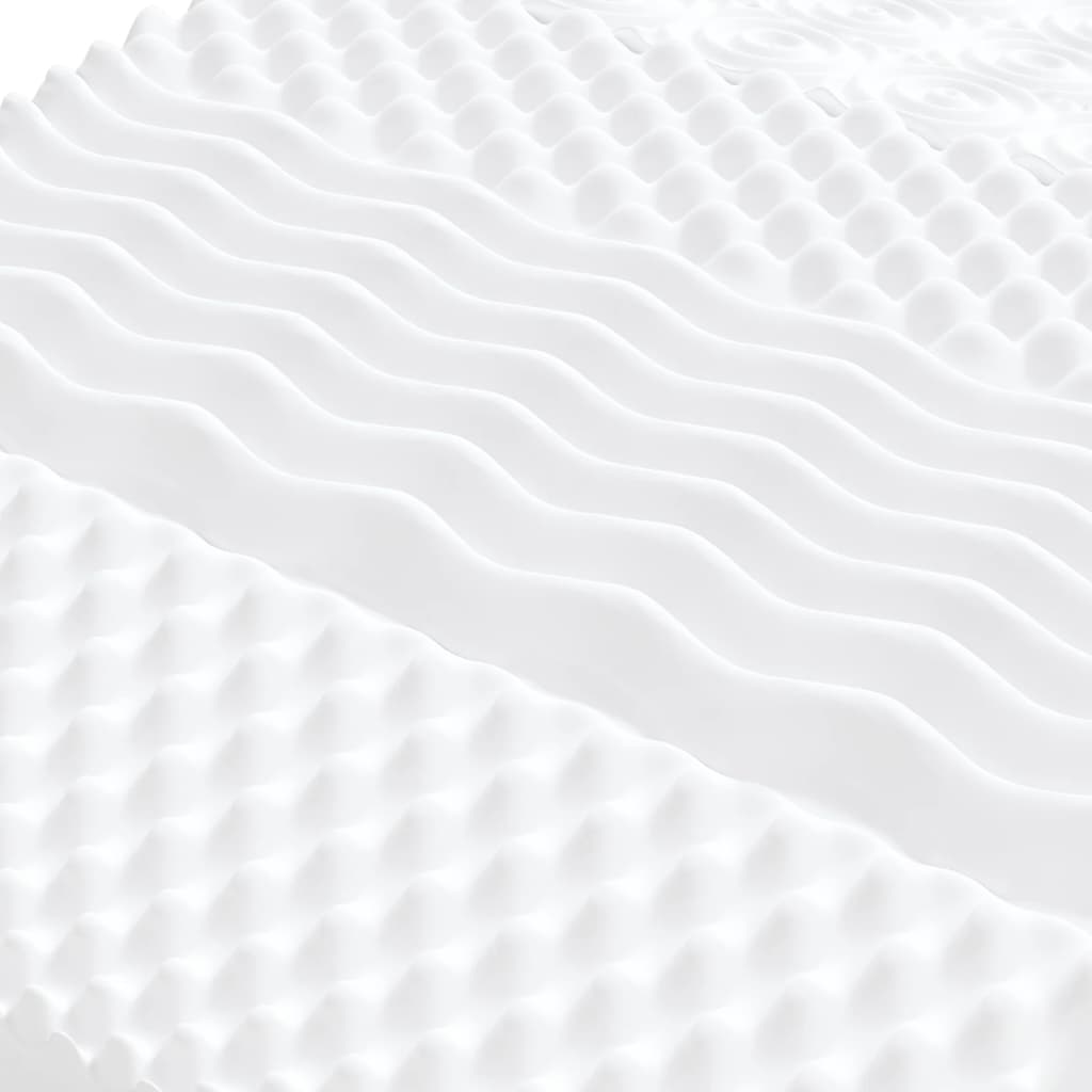 Foam mattress white 180x200 cm 7-zone hardness level 20 ILD