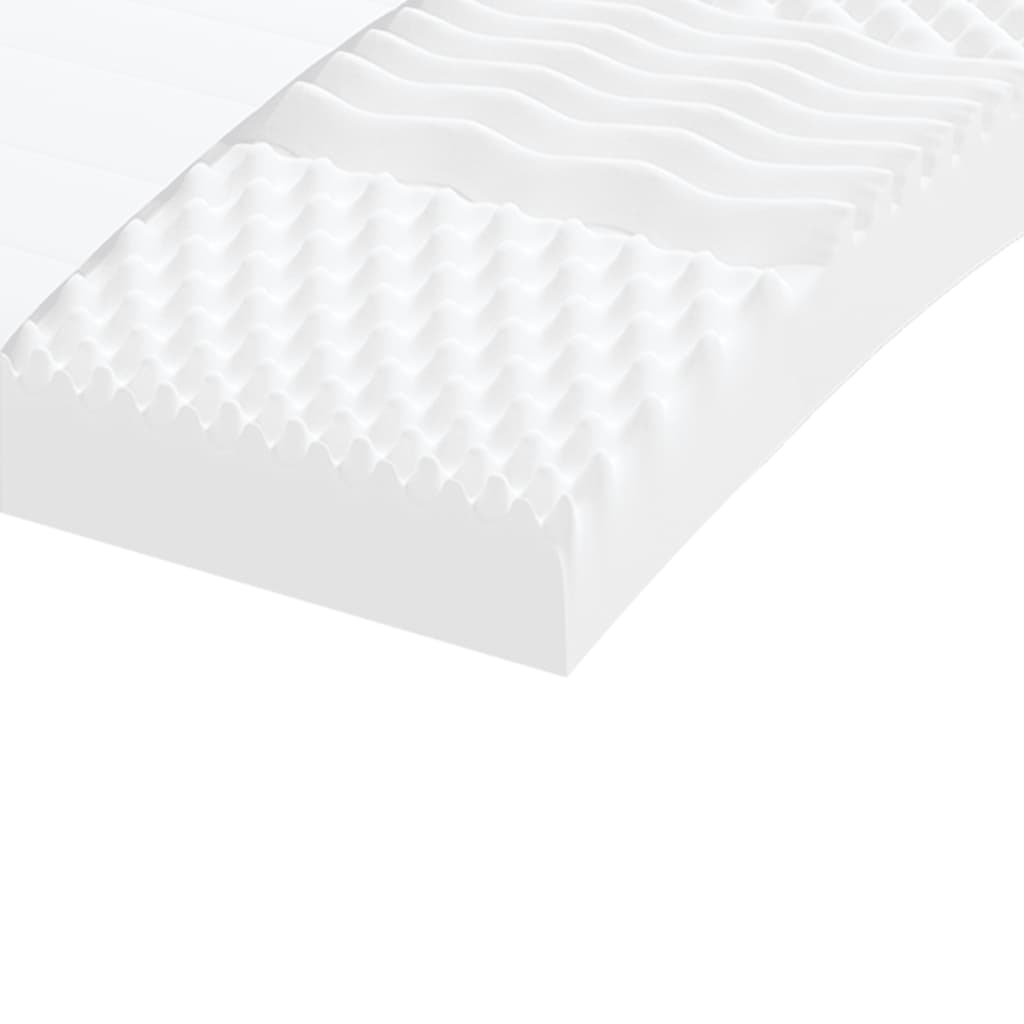 Foam mattress white 180x200 cm 7-zone hardness level 20 ILD