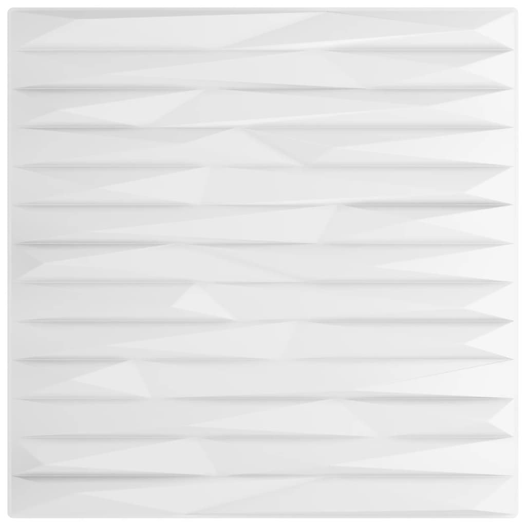 Wandpaneele 48 Stk. Weiß 50x50 cm XPS 12 m² Stein