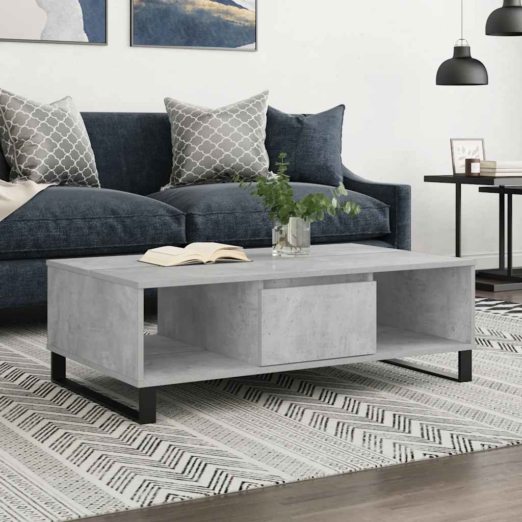 Couchtisch Betongrau 104x60x35 cm Holzwerkstoff