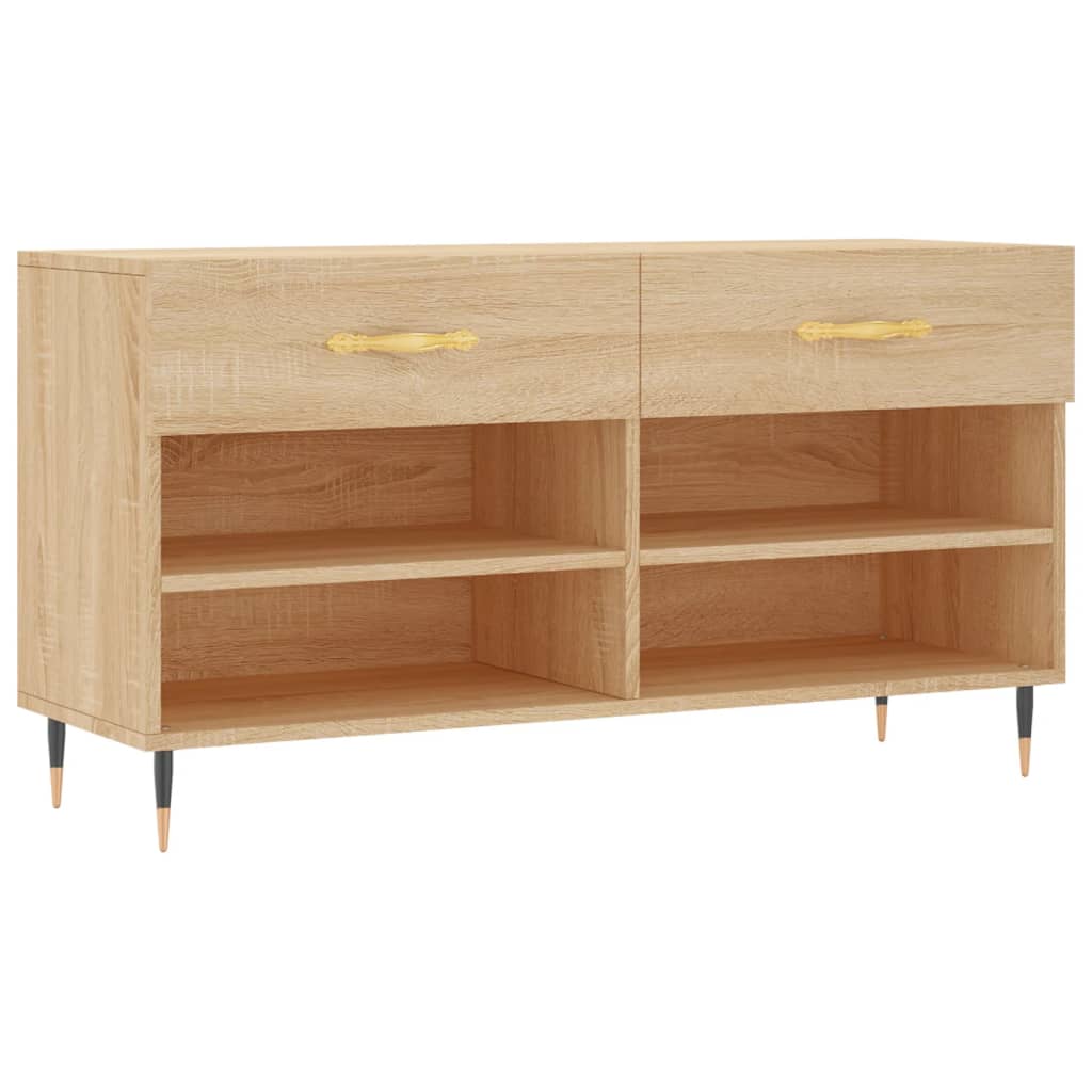 Shoe bench Sonoma oak 102x35x55 cm wood material