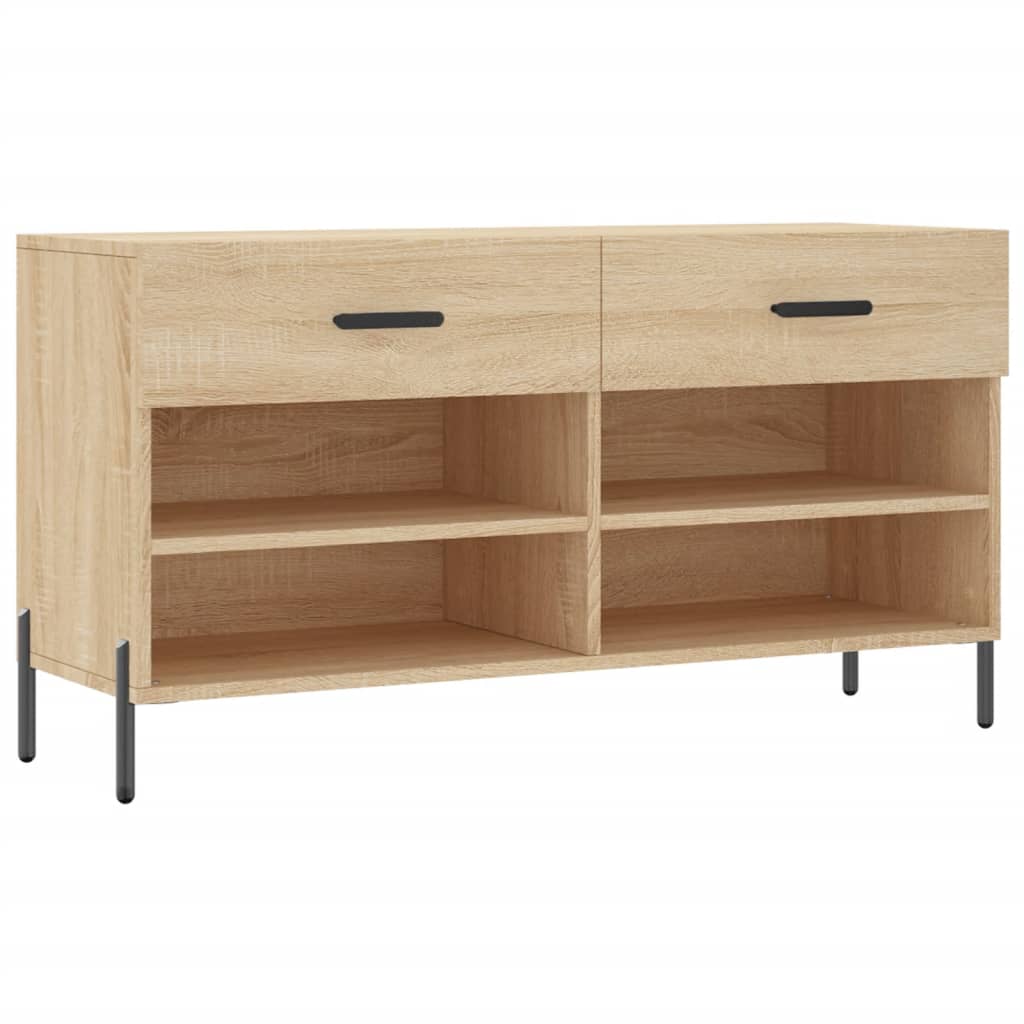 Shoe bench Sonoma oak 102x35x55 cm wood material