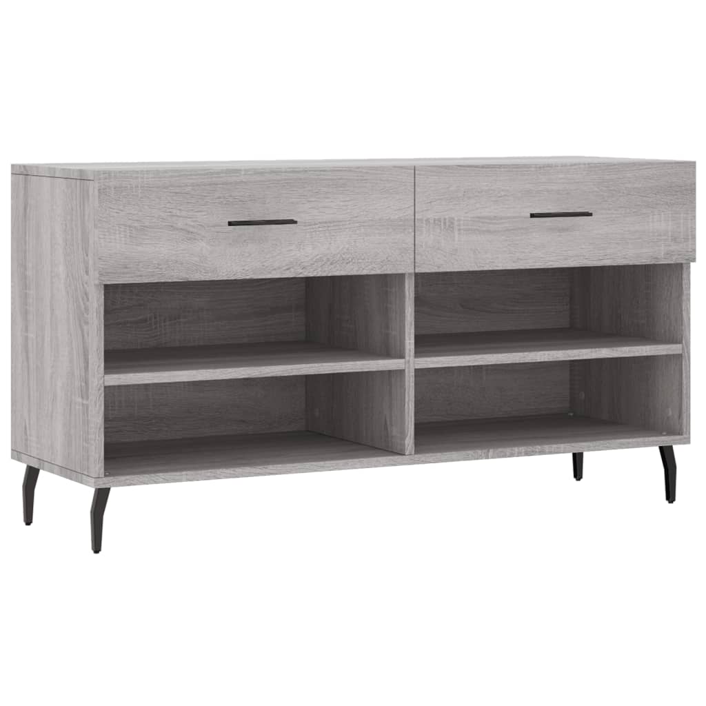 Shoe Bench Grey Sonoma 102x35x55 cm Wood Material